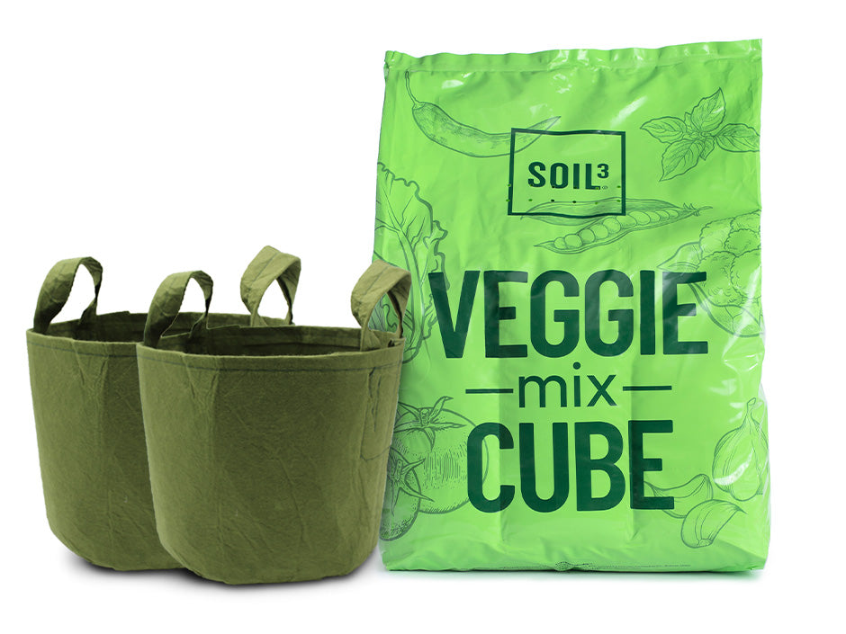 Soil³ Mini Garden Kit 2 with 2 Green Root Pouches (Shipped)