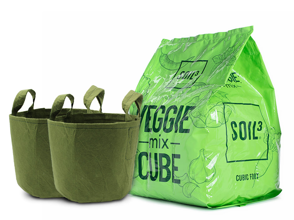 Soil³ Mini Garden Kit 2 with 2 Green Root Pouches (Shipped)