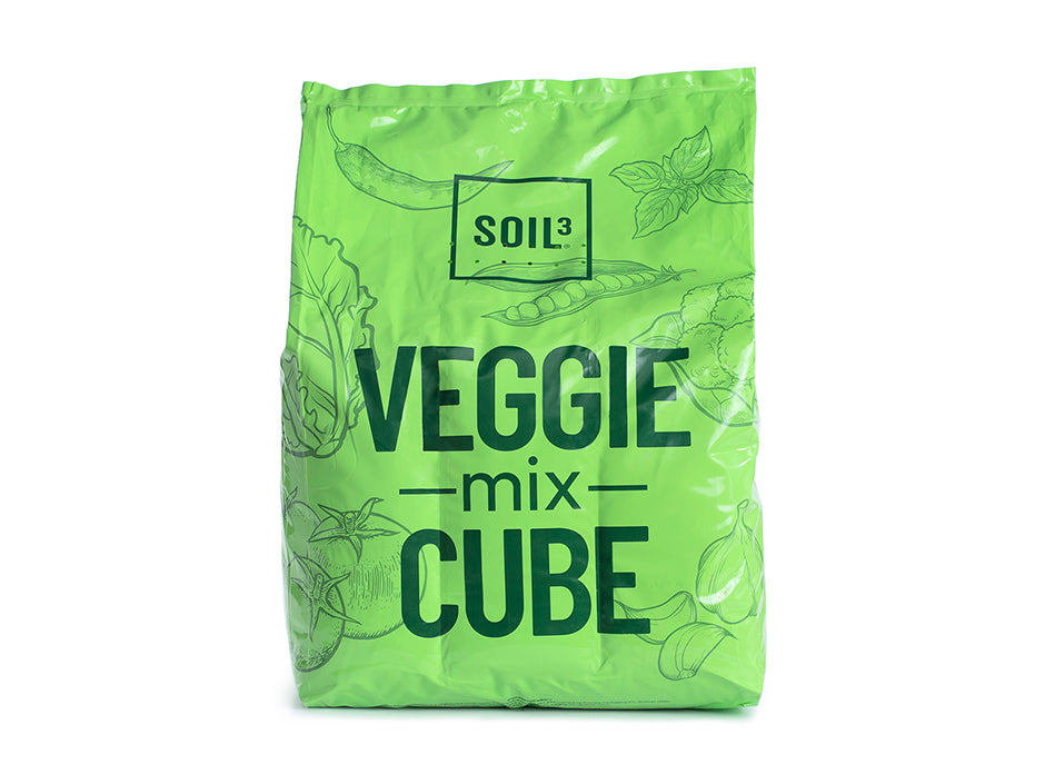 Veggie Mix Mini Cubes front side of green 1 cubic foot bags